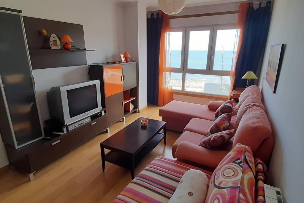 Ferienwohnung Apartamento 1ª Linea Con Vistas A La Playa San Cibrao Exterior foto